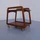 Danish Teak Bar Cart with Removable Tray from Silva, Denmark, 1960s