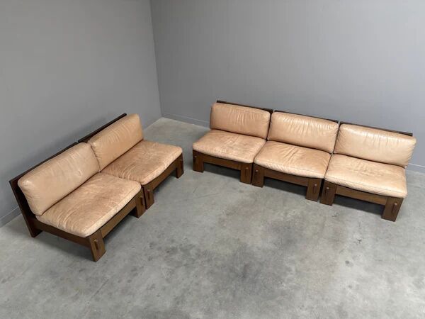 Mid-century brutalist lounge group, 1970s