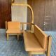 Corner bench and incorporated floor lamp guillerme et chambron