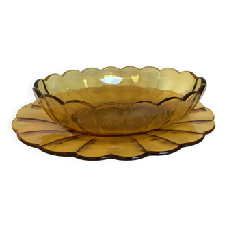 Val Saint Lambert fruit bowl centerpiece