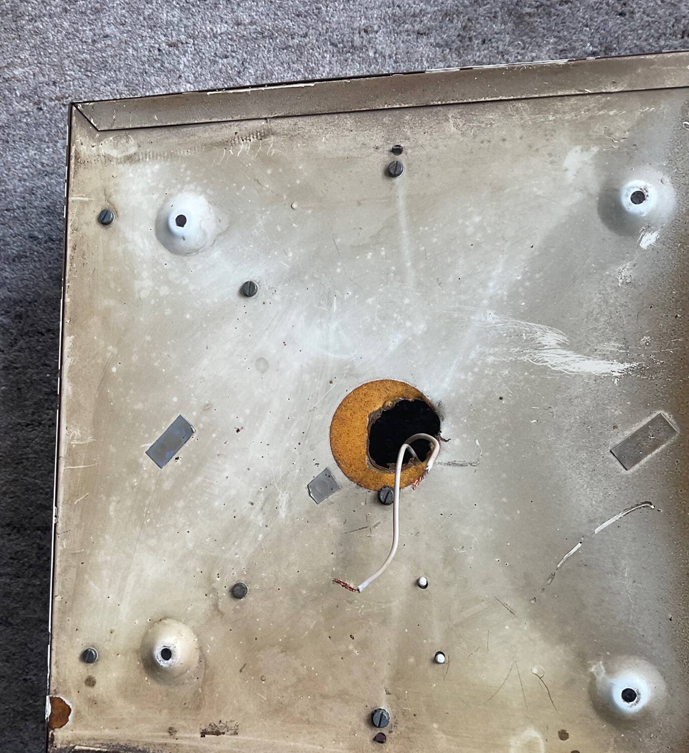 Vintage 70s square ceiling or wall light