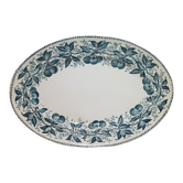 Plat ovale de la faïencerie de Badonviller de T.Fénal modèle Cerises, terre de fer