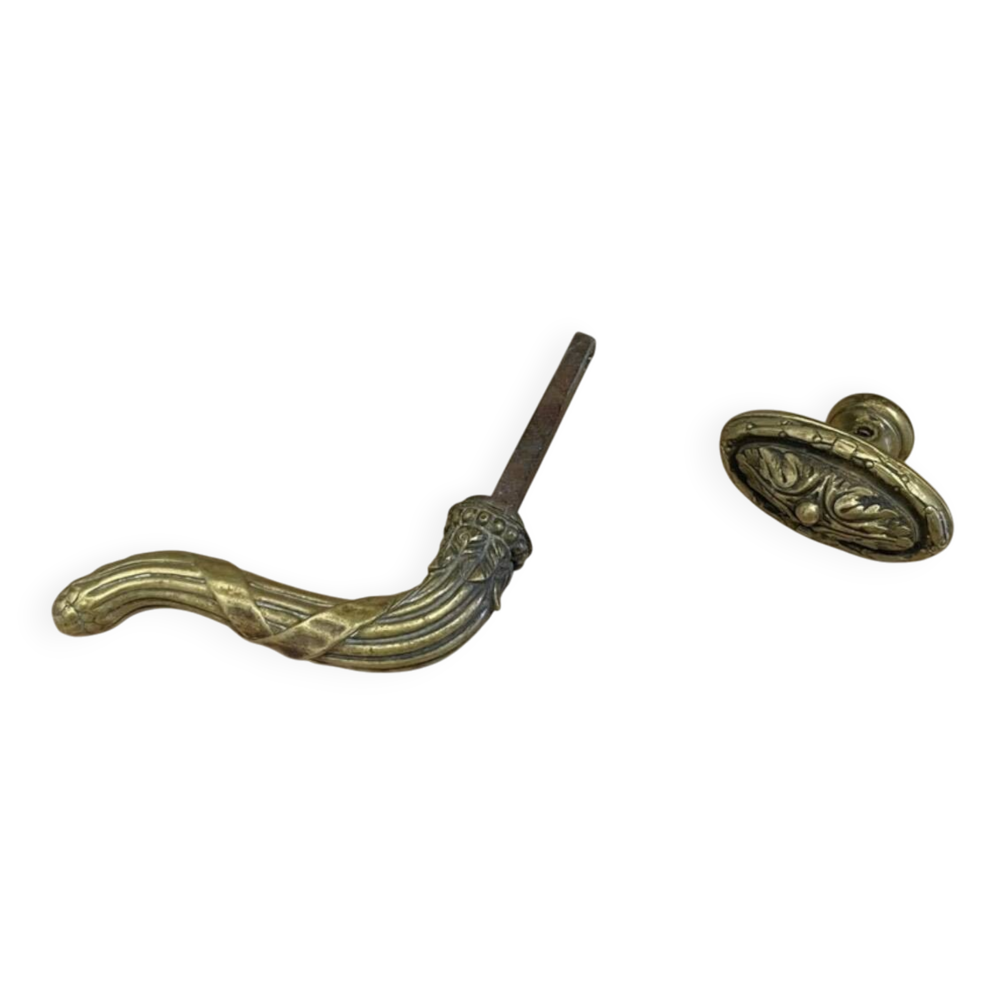 Solid brass door handle