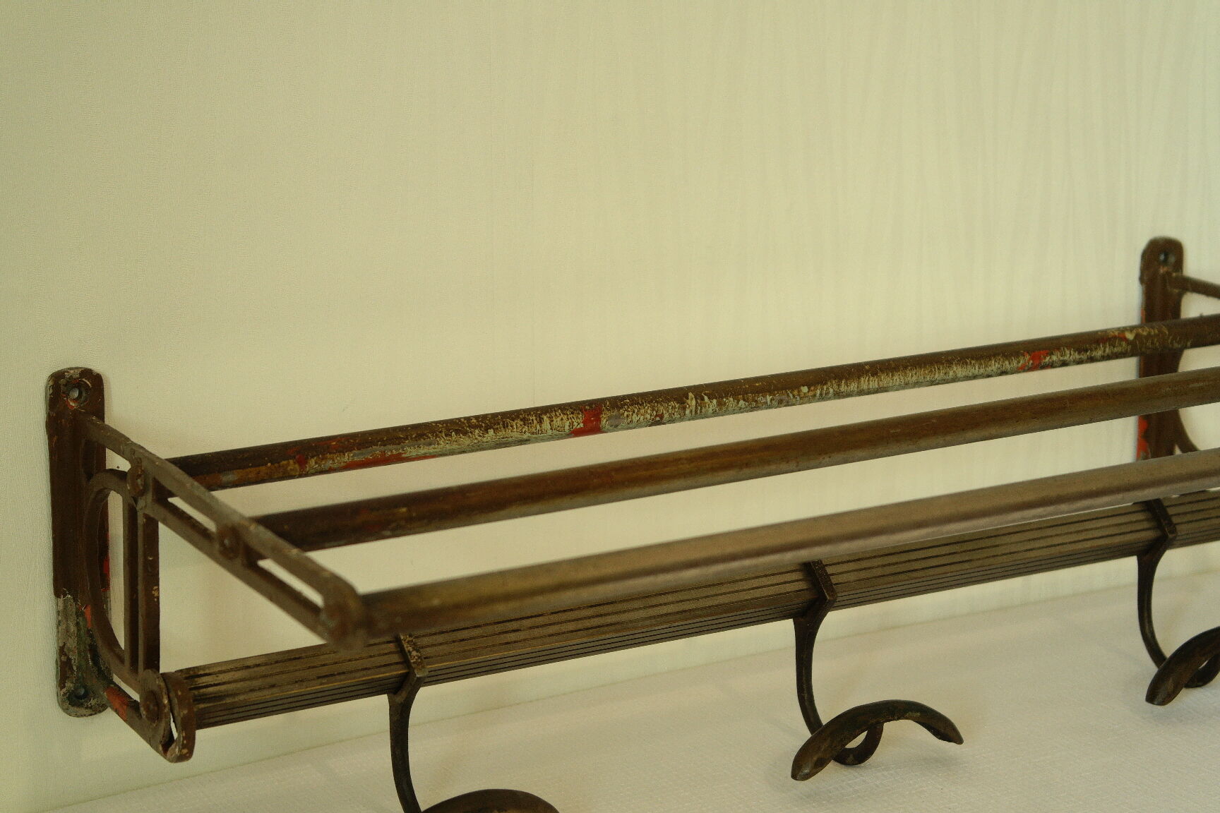 Old metal locomotive/train wall coat rack