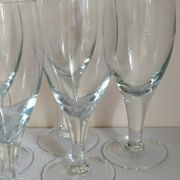 Six verres à pieds en verre soufflé XXL