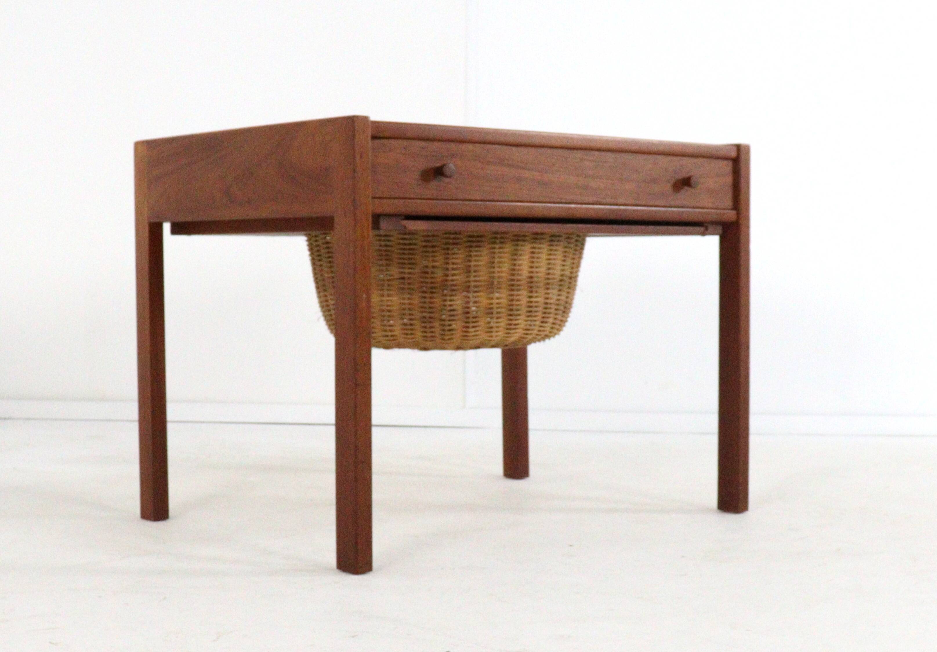 Danish sewing box / side table