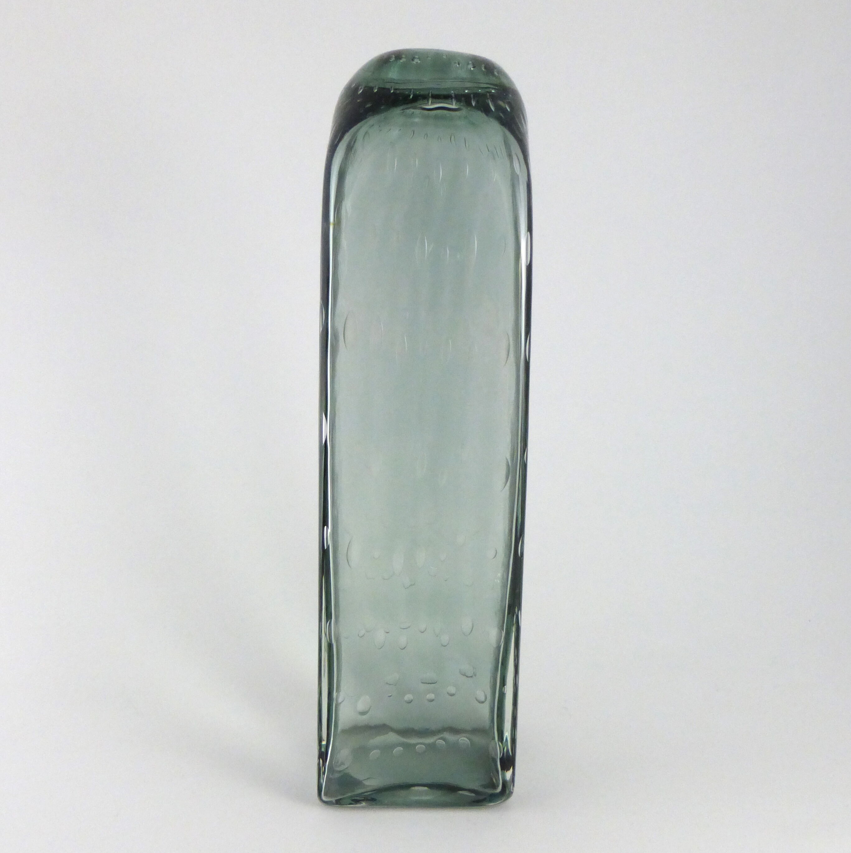 Vase en verre bullé
