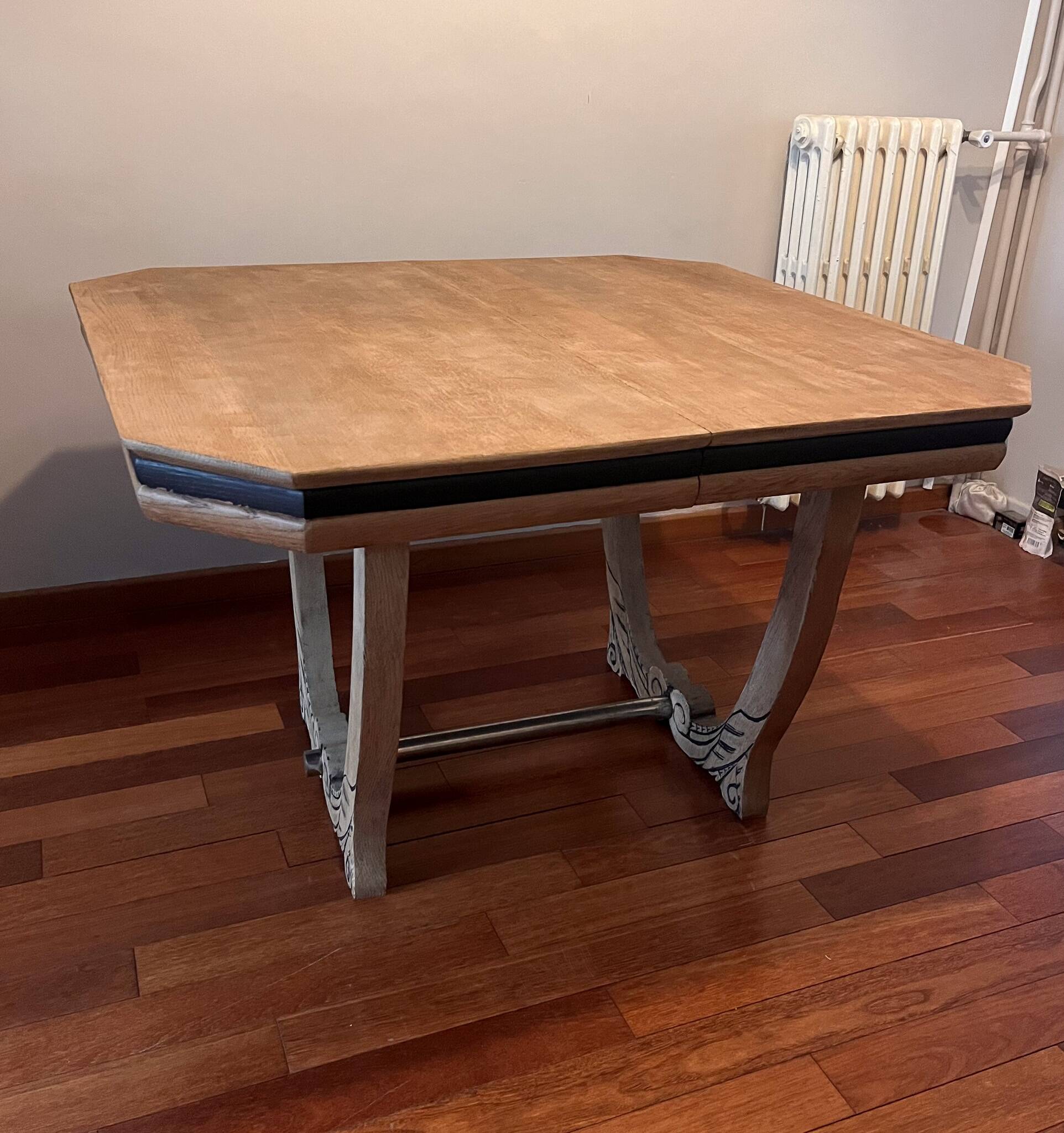 Table à manger Art Déco bois brut