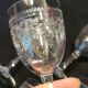6 old glasses with engraved baccarat crystal wine stems