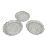 Lot of 3 cut glass trays.