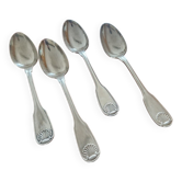 Christofle - Série de 4 cuillères de table modèle Vendôme en métal argenté