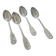 Christofle - Set of 4 Vendôme table spoons in silver-plated metal