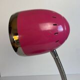 Flexible Pink and Metal Desk Lamp - 70's Style - Seventies and Vintage
