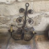 Paire appliques en fer forgé