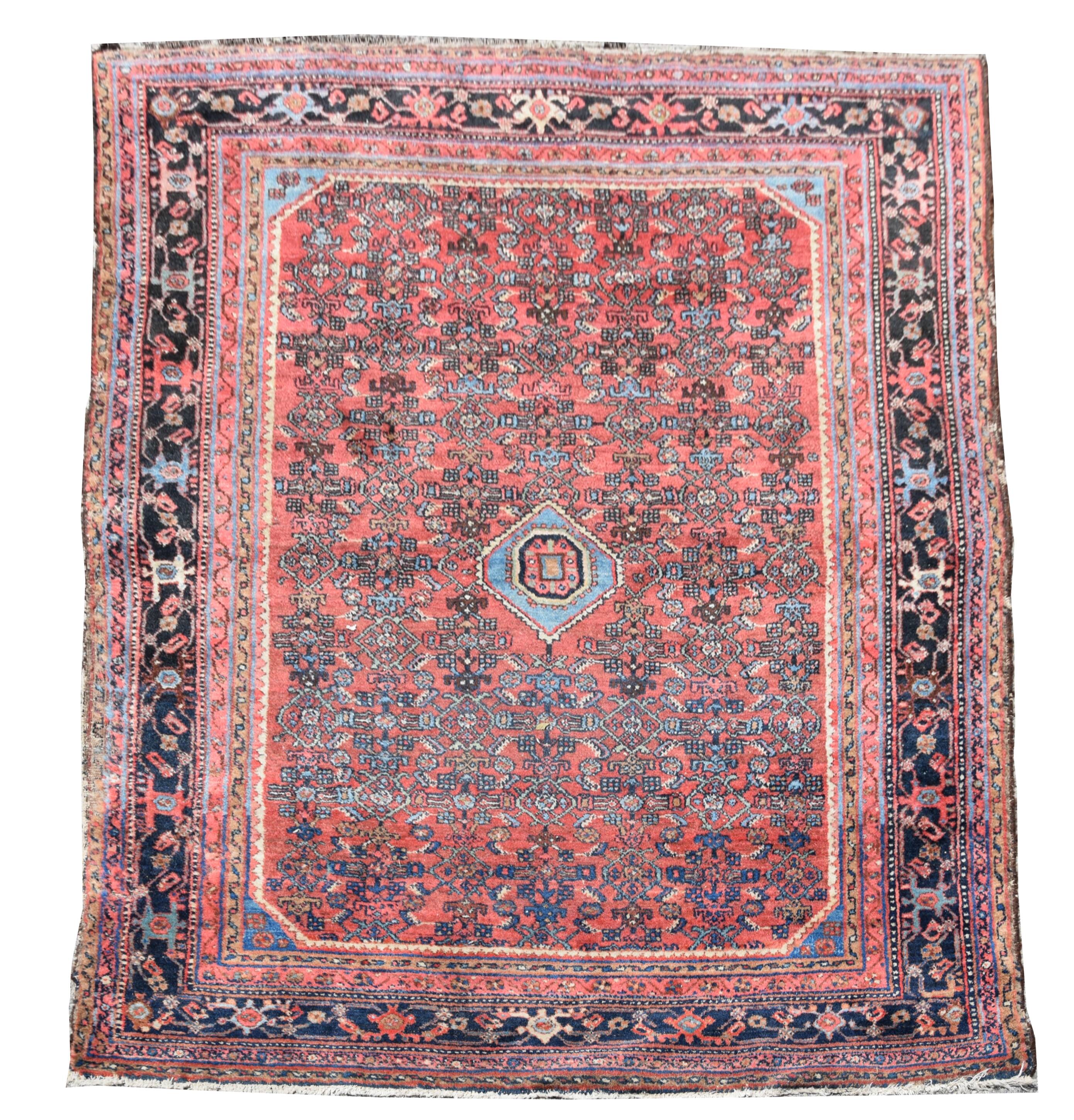 Tapis d'orient iran malayer vintage  : 1.55 x 2.00 mètres - laine