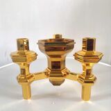 Gilded candle holders 4 candles, 70s