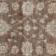 Brown Wool Rug, Handmade Floral Ziegler Carpet 148x96cm Oriental Decor
