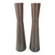 Pair of aluminum candlesticks