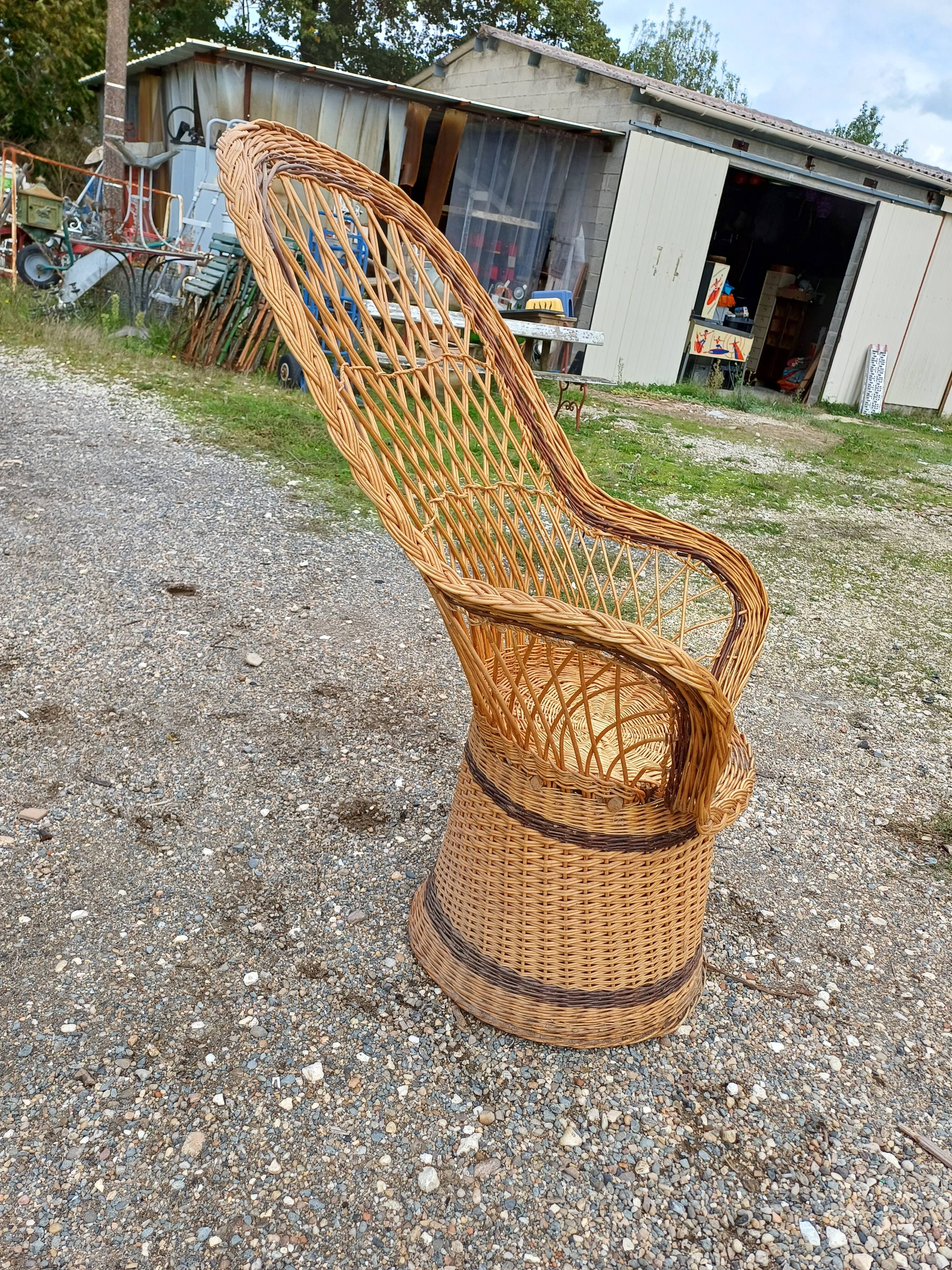 Emmanuelle wicker armchair