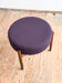 Tabouret Mid-Century en bois avec tissu Kvadrat, design danois