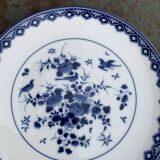 Collectible porcelain plate rijks museum flowers and blue birds, vintage and collector