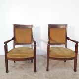 Paire de fauteuils d époque Empire