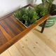 Mid-Century rosewood bench with plant stand – Scandinavian design