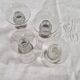 4 antique bistro glasses on stems - Thick, bubbled glass - Period 1900 - 12