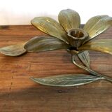 Vintage brass flower ashtray