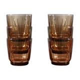 Smoked glass water glasses