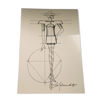 Paco Rabanne fashion illustration