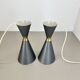 Set of 2 diabolo stilnovo style metal hanging light, bag turgi, switzerland 1950
