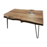 Table basse design bois massif résine epoxy