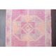 Vintage Turkish Hand-Knotted Wool Cotton Pink Runner Rug 80x365
