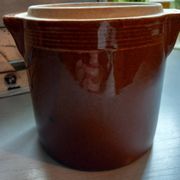 Lot 3 pots/saloirs en grès vernisse