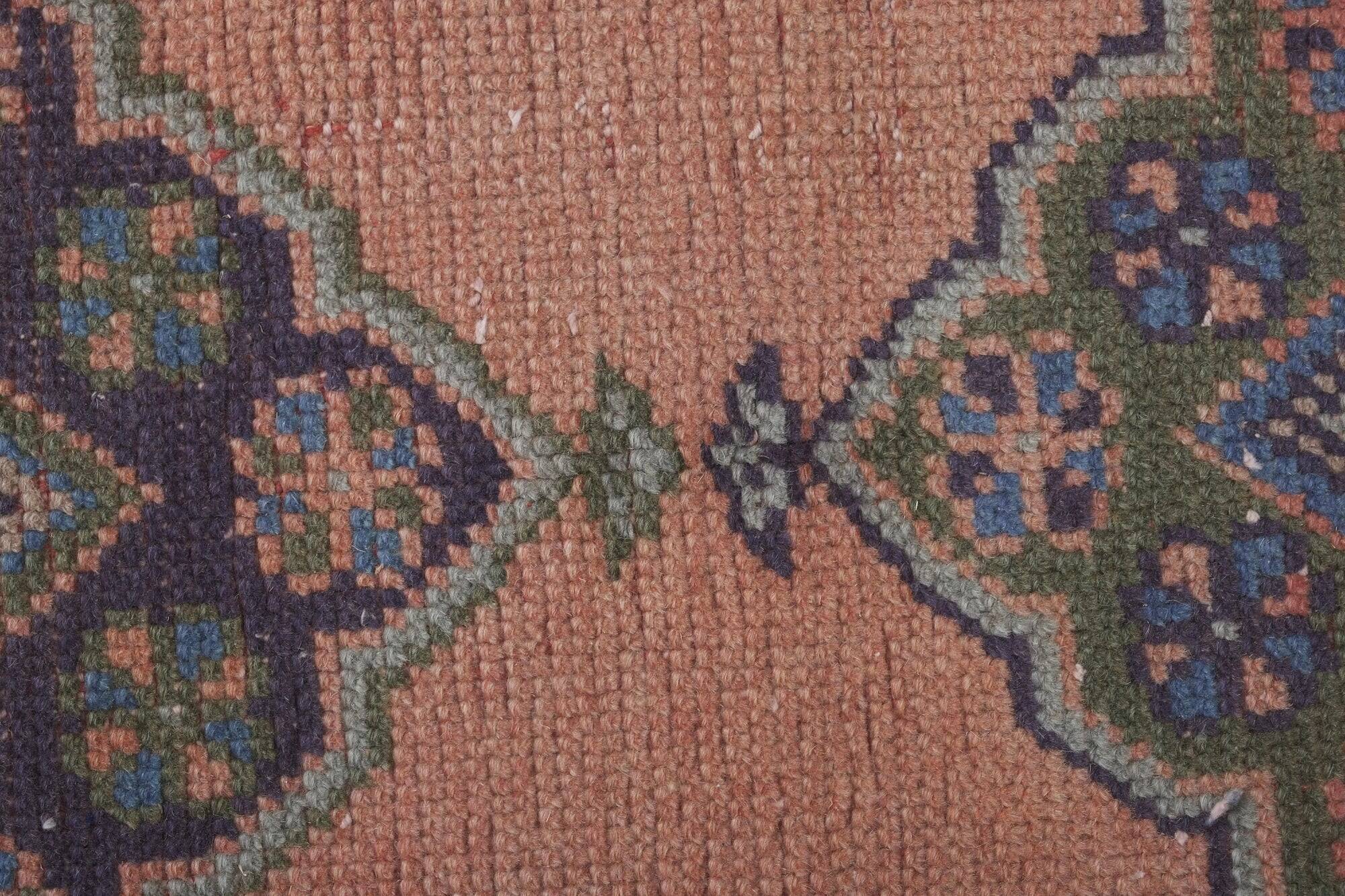 Vintage Turkish hallway rug 86x482 cm