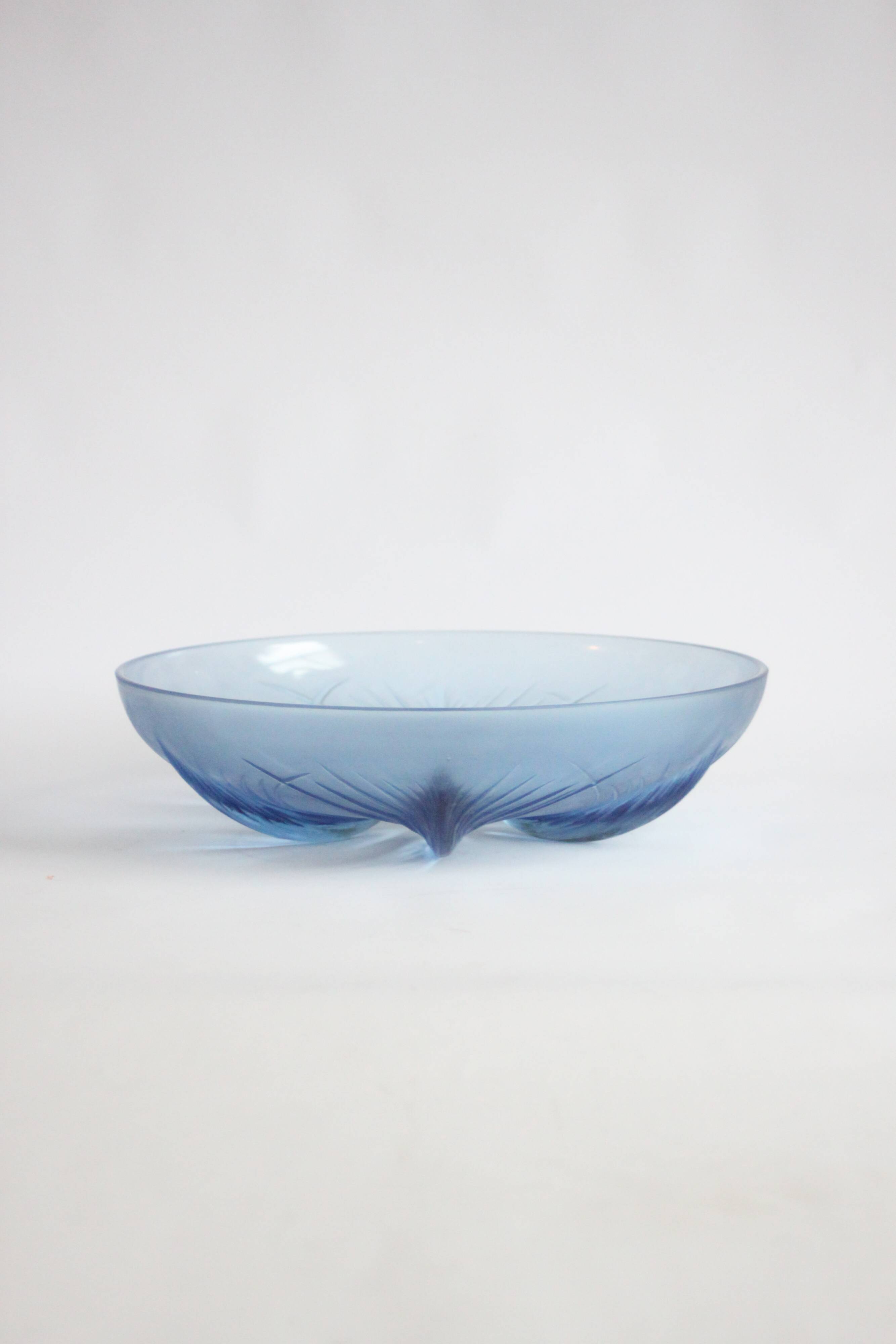 Papyrus bowl by Verlys glass, 1930s