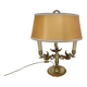 Lucien Gau empire style lamp in solid bronze gilded with bright gold "with swans"