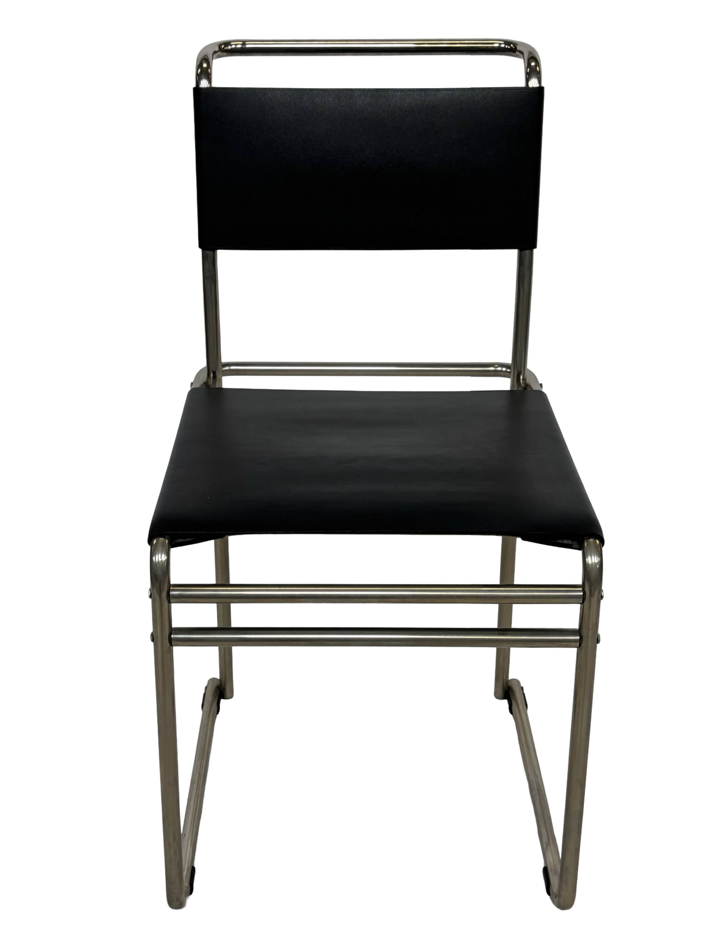 Set of 6 B5/B40 Chairs with Tubular Frame attributed to Marcel Breuer