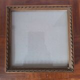 Old square golden frame to place or hang