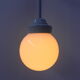 Art Deco hanging lamp with white glass ball
