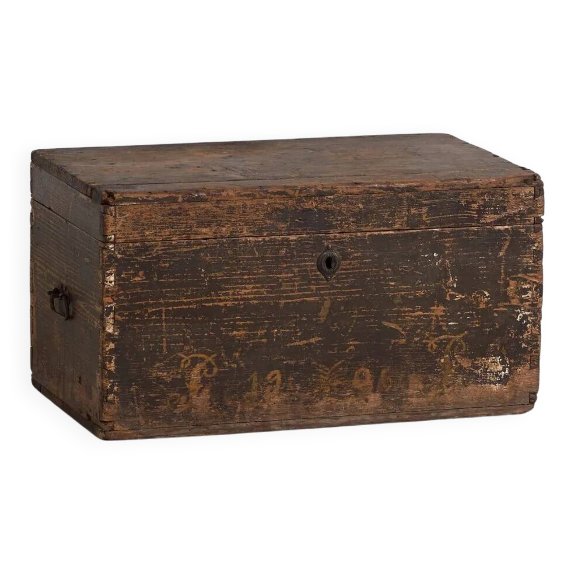 Antique chest with dark patina (Year 1906) #5