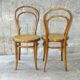 Set de 2 chaises Thonet bistrot cannées N°14 1900