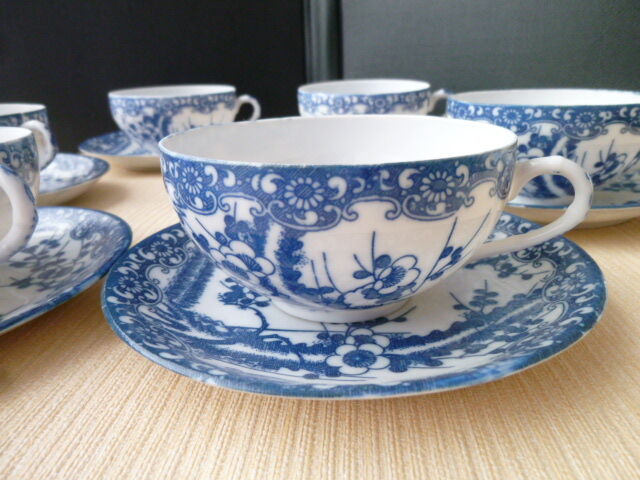 Set of 6 cups coffee or tea in Porcelain from Japan