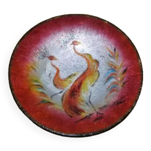 Assiette en émaux de