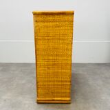 Rattan chest of drawers 60s