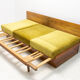 mid century sofabed in walnut by jindrich halabala for up zavody, 1950´s