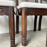 Set of 6 brutalist chairs from the 1940s