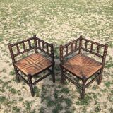 Pair of mulched corner chairs 1930