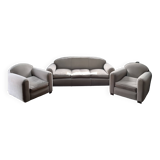 50s club set: 1 3-seater sofa and 2 refurbished armchairs